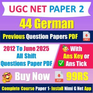 Ugc Net German Question Paper 2025 Pdf
