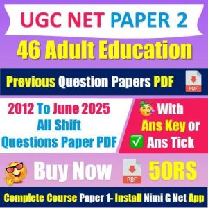 Ugc Net Adult Education Question Paper With 2025 Pdf Download