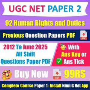 Ugc Net Human and Duties Question Paper 2025 Pdf Download