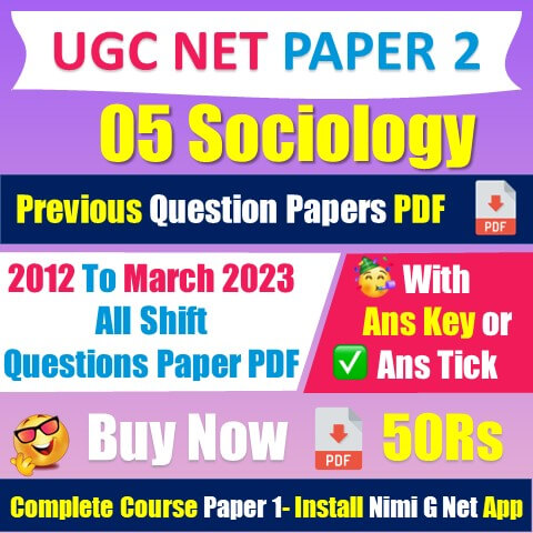 Ugc Net Sociology Question Paper With Answer Key Pdf